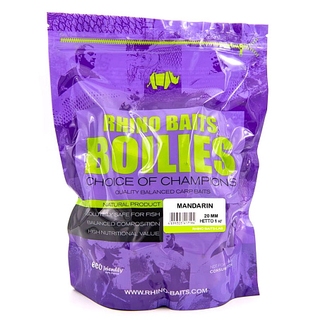 Бойлы RHINO BAITS Mandarin мандарин 20 мм 1 кг