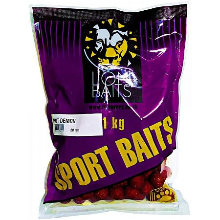 LION BAITS бойлы SPORT BAITS 20мм HOT DEMON 1кг