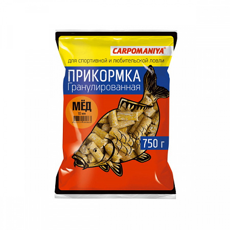 Гранулы Карповые "Карпомания" 10 мм/ 750 г./ Мёд
