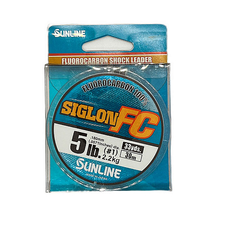 Флюорокарбон SIGLON FC 0.180mm 2.2kg 5Lb 30m