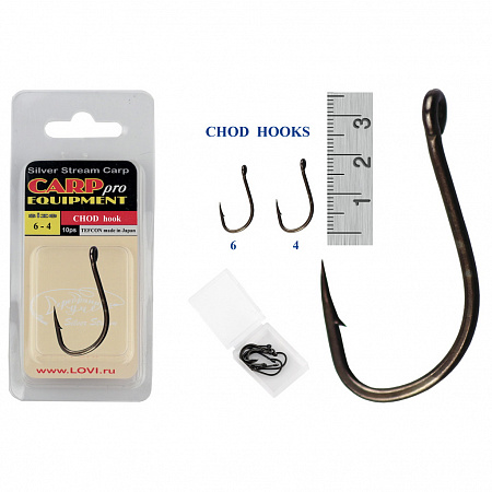 Крючки  CARPpro НК3304 Tefcon chod hook № 4 (уп.)