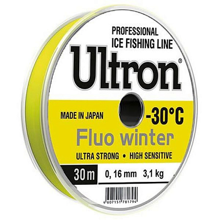 Леска зимняя Ultron Fluo winter 30m d-0.20mm
