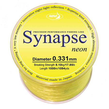 Леска карповая Katran "Synapse neon" 1000м 0,331мм