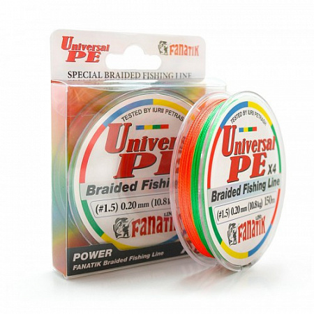 Шнур FANATIK Universal PE X4,  0.20mm, 150 м