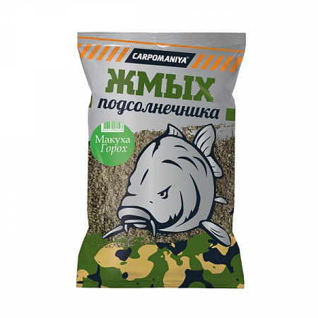 Жмых подсолнечника Карпомания 1 кг / горох