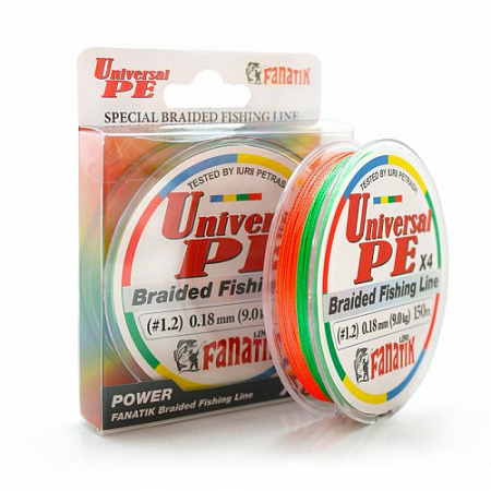 Шнур FANATIK Universal PE X4,  0.18mm, 150 м