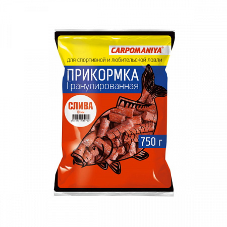 Гранулы Карповые "Карпомания" 10 мм/ 750 г. / слива