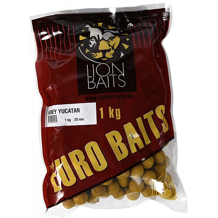 LION BAITS бойлы HONEY YUCATAN (мед) 20мм  1 кг.