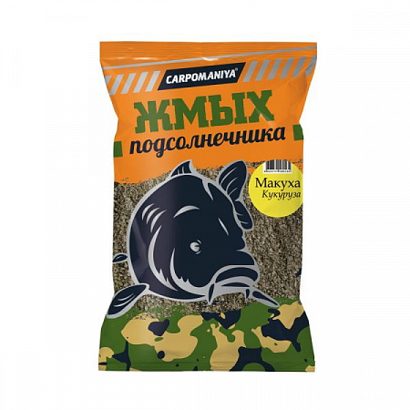 Жмых подсолнечника Карпомания 1 кг / кукуруза