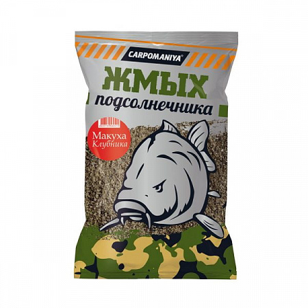 Жмых подсолнечника Карпомания 1 кг / клубника