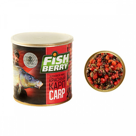 FISHBERRY Карп Красный - зерновой микс (клубника)  430 мл