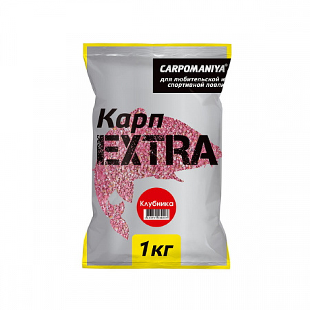 Прикормка "Карпомания" Карп EXTRA  1 кг./ Клубника