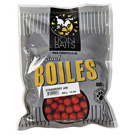 LION BAITS бойлы STRAWBERRY JAM (клубничный джем) 14мм  400 гр