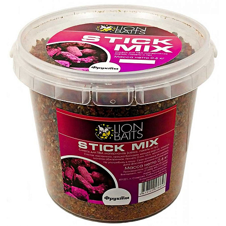 LION BAITS Stick mix "Фрукты" ведро 600 гр.