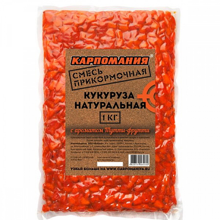 Кукуруза "Карпомания"  пакет 1кг / Тутти-фрутти