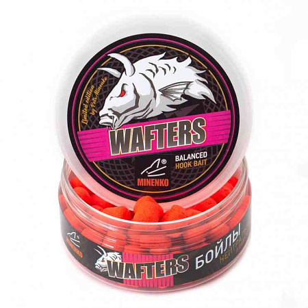 Бойлы насадочные MINENKO Wafters Dumbells Strawberry (клубника) 14x11мм 70гр