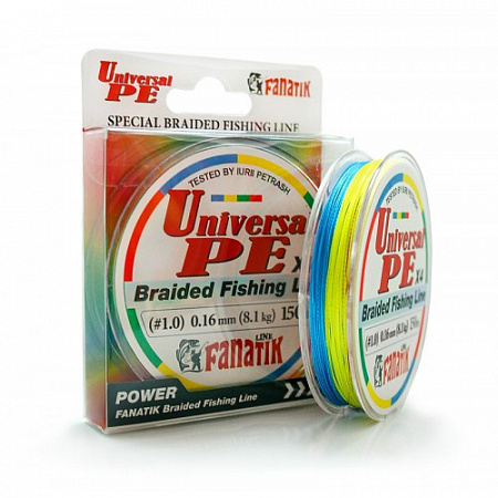 Шнур FANATIK Universal PE X4,  0.16mm, 150 м