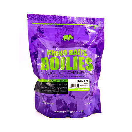 Бойлы  RHINO BAITS Banana банан 20 мм 1 кг