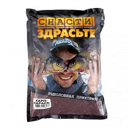 Прикормка "СНАСТИ ЗДРАСЬТЕ" Карп-Карась 800 г