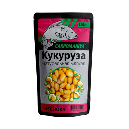 Кукуруза "Карпомания" пакет 120г /мягкая чеснок