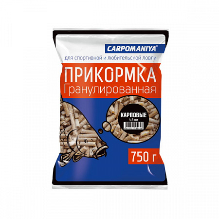 Гранулы Карповые "Карпомания" 4,8 мм/ 750 г.