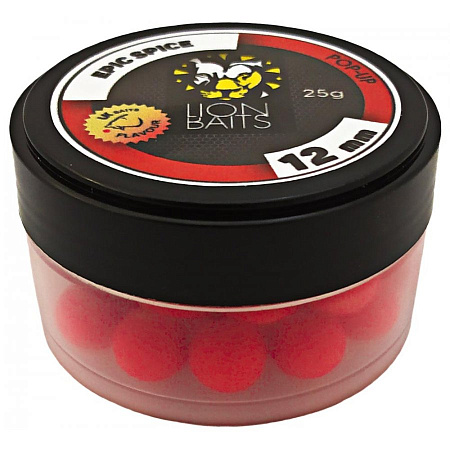 LION BAITS бойлы 12 мм плавающие Epic Spise банка 25г