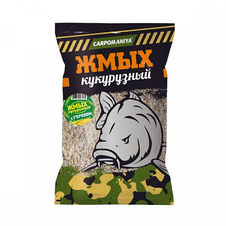 Жмых кукурузный Карпомания 1 кг /с горохом