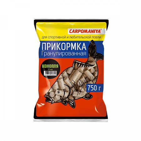 Гранулы Карповые "Карпомания" 10 мм/ 750 г./ конопля