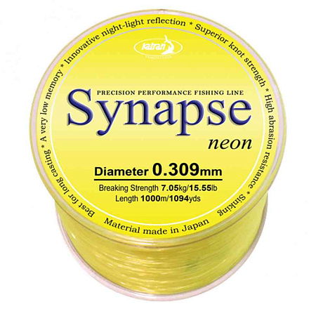 Леска карповая Katran "Synapse neon" 1000м 0,309мм