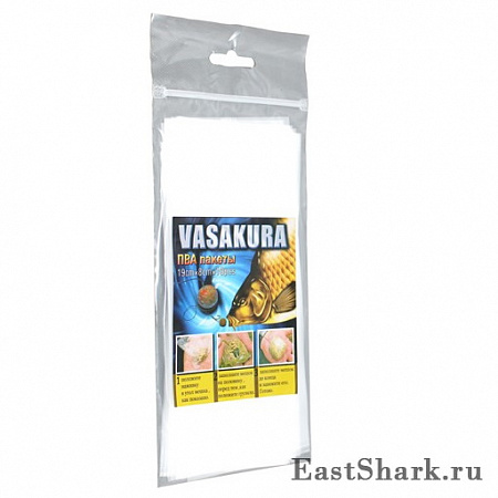 ПВА пакет  Shark 19*8 см  (10 шт) 
