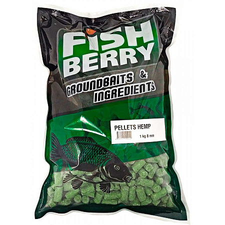 FISH BERRY  PELLETS HEMP (конопляный) 8мм 1 кг.